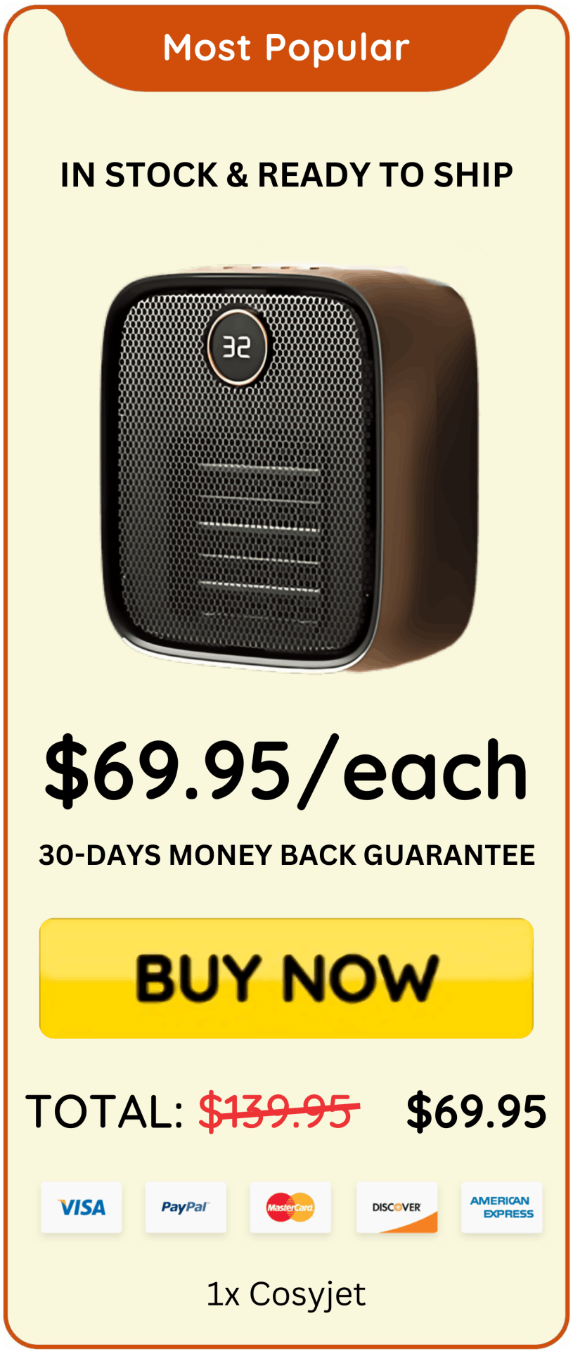 CosyJet offer price 
